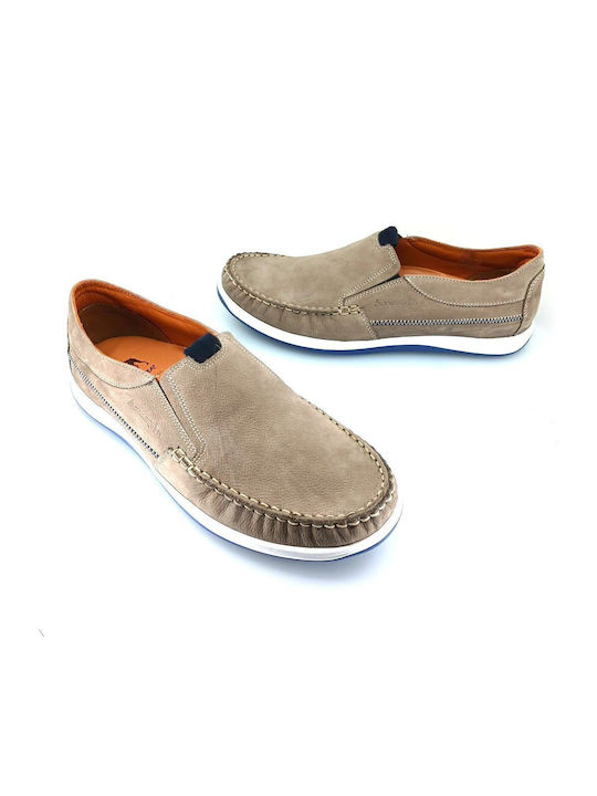 Leder Herren Slip-Ons Gray