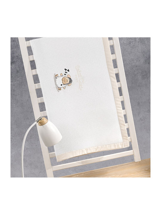 Saint Clair Blanket Cot Aldo Waffle White 110x150cm