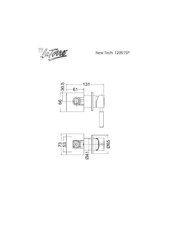 La Torre New Tech für Dusche 2 Ausgänge Bronze Brushed