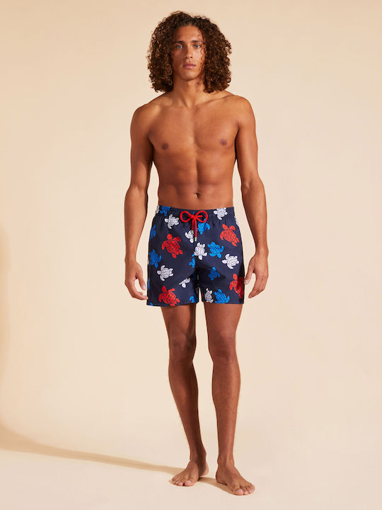 Men's Swimwear Shorts Marine Blue with Patterns