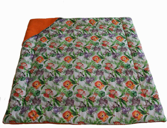 Decocraft Blanket Nursery Swaddling Blankets Jungle Cotton Orange 90x90cm