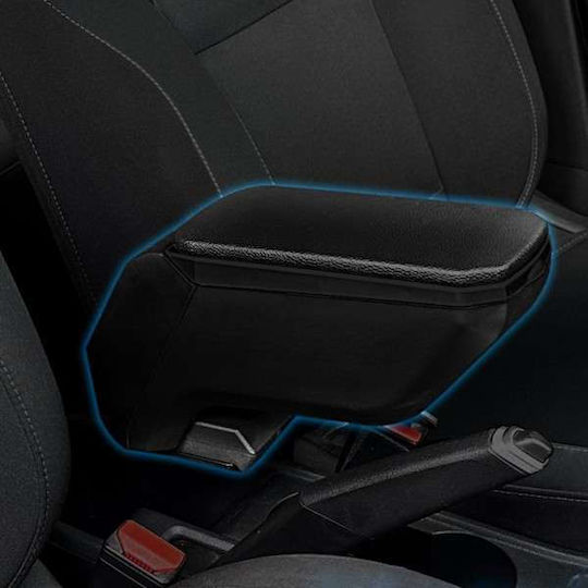 S-dizayn Car Leather Armrest for Fiat Doblo Black