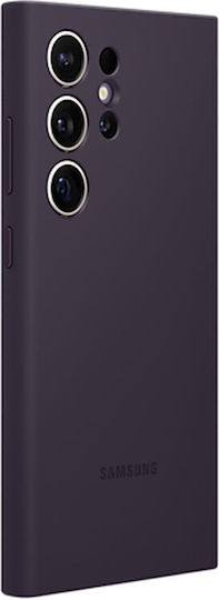 Samsung Rückseitencover aus Silikon Dunkles Violett (Galaxy S24 Ultra)