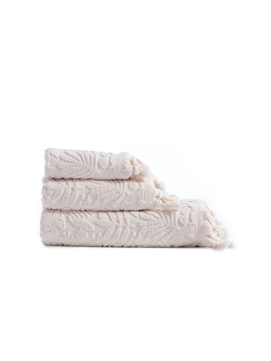 Nef-Nef Homeware Πετσέτα Σώματος Premium Glendal 70x140εκ. Ecru Βάρους 550gr/m²