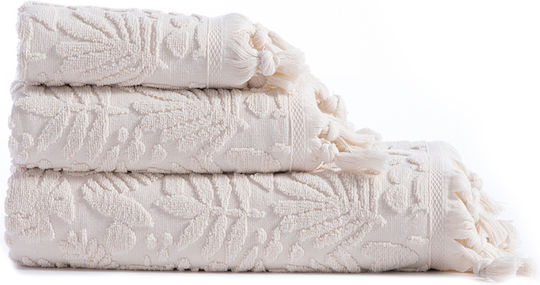 Nef-Nef Homeware Кърпа за лице Premium Glendal 50x90см. Ecru Тегло 550гр/кв.м