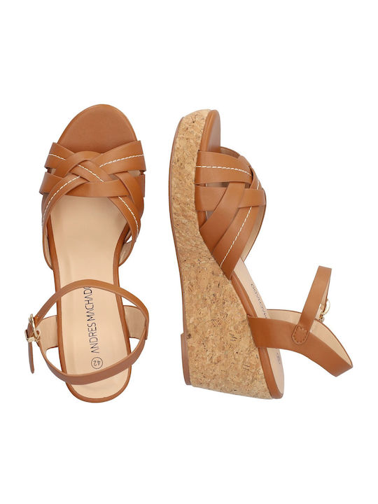 Women's Ankle Strap Platforms Brown