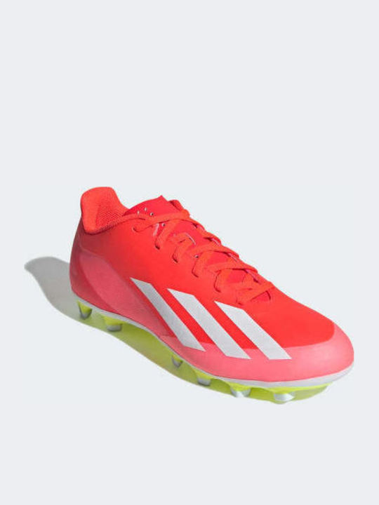 adidas X Crazyfast Club Football Shoes with Cleats Solar Red / Cloud White / Team Solar Yellow 2