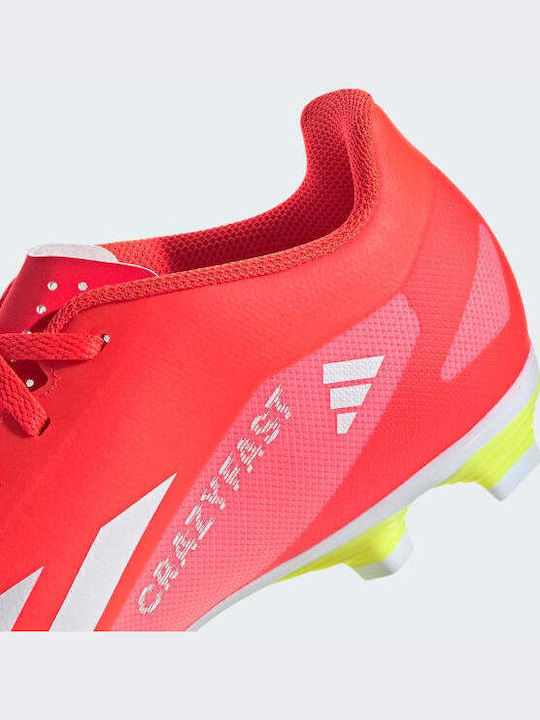 adidas X Crazyfast Club Football Shoes with Cleats Solar Red / Cloud White / Team Solar Yellow 2