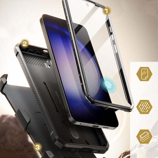 Supcase Unicorn Beetle Pro Umschlag Rückseite Kunststoff Schwarz (Samsung Galaxy S24)