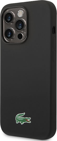 Lacoste Silicone Magsafe Umschlag Rückseite Kunststoff / Silikon Schwarz (iPhone 14 Pro)