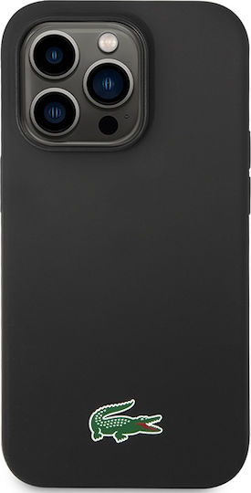 Lacoste Silicone Magsafe Umschlag Rückseite Kunststoff / Silikon Schwarz (iPhone 14 Pro)