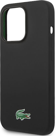 Lacoste Silicone Magsafe Umschlag Rückseite Kunststoff / Silikon Schwarz (iPhone 14 Pro)