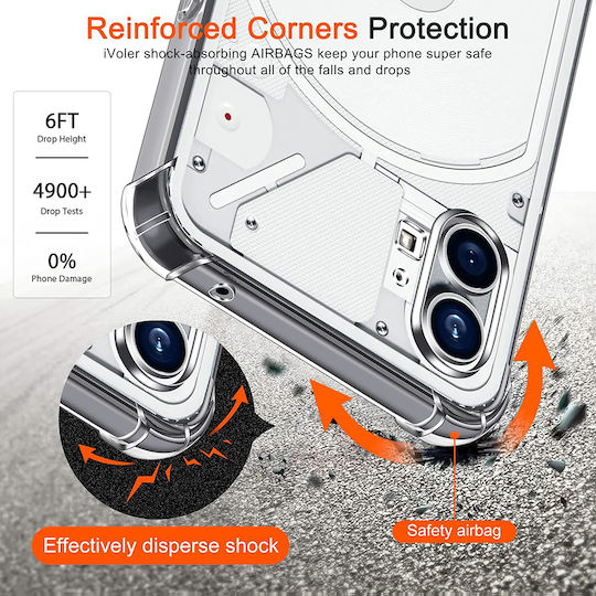 Techsuit Shockproof Clear Umschlag Rückseite Silikon Transparent (Nichts Telefon (1))