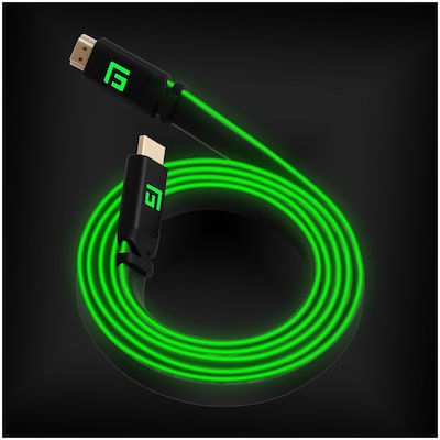 Floating Grip Cable HDMI male - HDMI male 1.5m Πράσινο