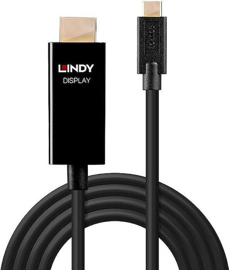Lindy Cable HDMI male - USB-C male 1m Black