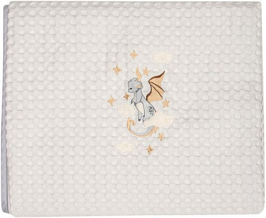 Greenwich Polo Club Одеяло Детски пелени за пелени Pique Бяло White|grey 75x110см.
