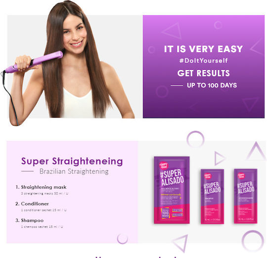 Kativa Vegan Straightening Kit 225ml, Straightening Kit By Kativa 80ml & Post Treatment Shampoo & Conditioner 340ml Σετ Θεραπείας Κερατίνης για Ίσιωμα για Φριζαρισμένα Μαλλιά με Σαμπουάν & Conditioner