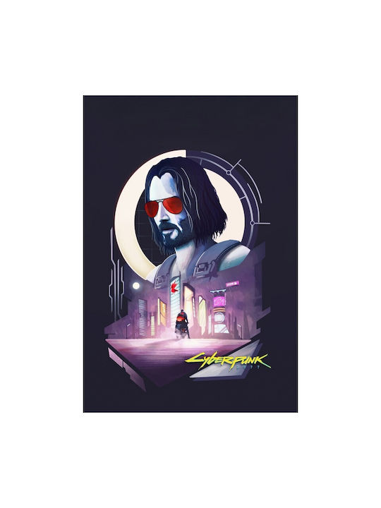 Cyberpunk 2077 Keanu Reeves Tablou pe Pânză 80x50cm