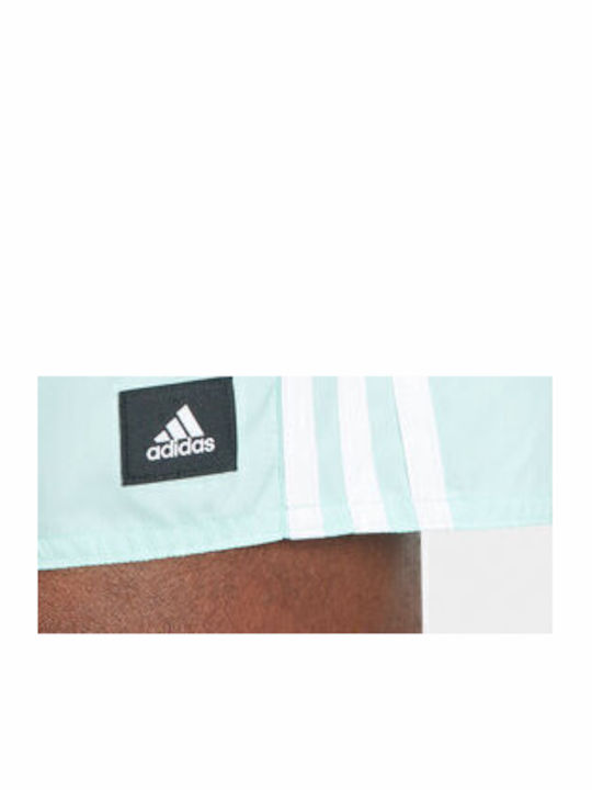 3-Stripes CLX Мъжки Бански Плувни Шорти Тюркоазени На Райета