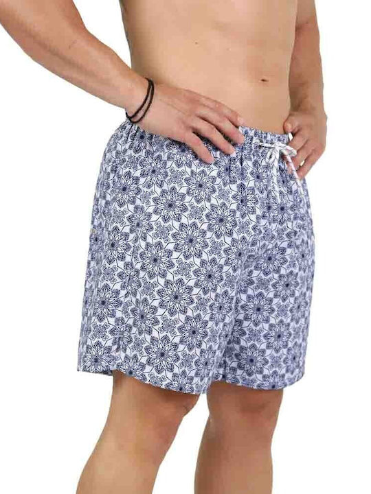 Men's Swimwear Shorts Blue Floral