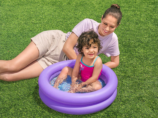 Bestway Kinder Rundes Schwimmbecken 21l Aufblasbar 61x15cm Lila