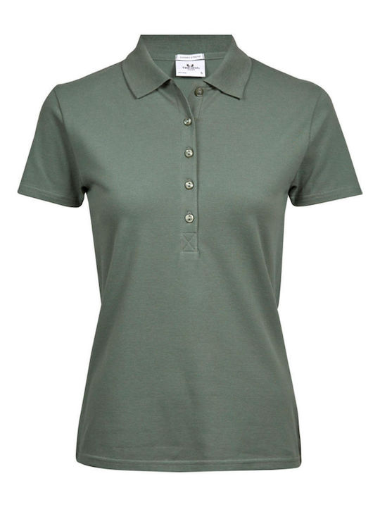 Tricou polo de lux pentru femei, mâneci lungi, Jays 145, verde frunză