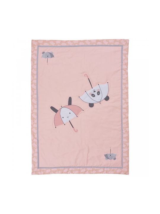 Das Home Бебешка кувертюра Микрофибър Grey, White, Pink 110x150см