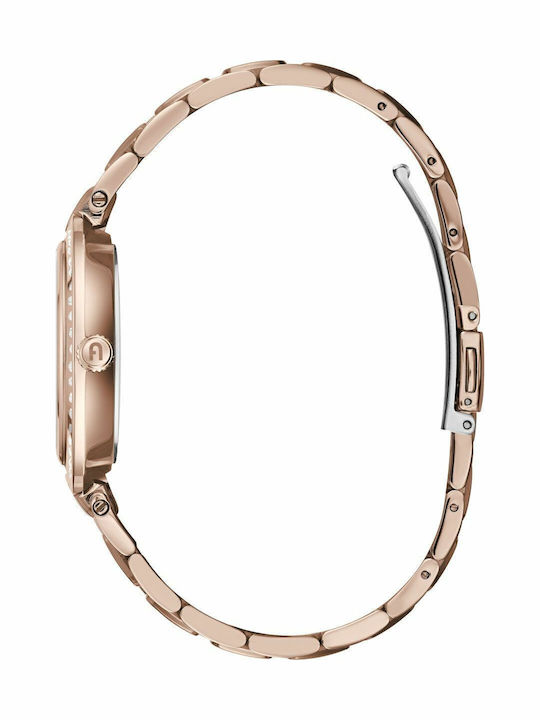 Furla Damen Uhr mit Rose Gold / Rose Gold Metallarmband