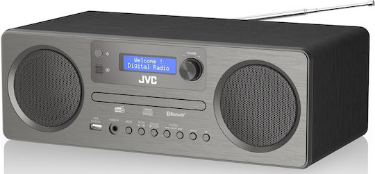 JVC Soundsystem 2 RD-E861B-DAB 10W mit CD Player und Bluetooth Gray