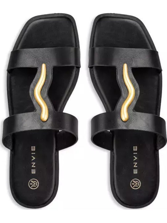 Women's Flat Sandals in Black Color
