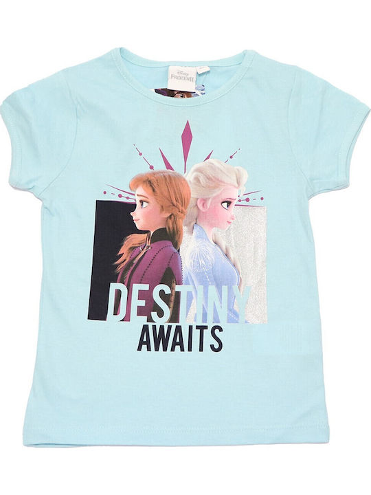 Kinder-Set mit Shorts Sommer 2Stück Light Blue Frozen