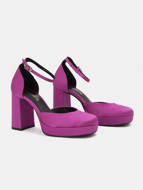 Bozikis Fuchsia High Heels with Strap