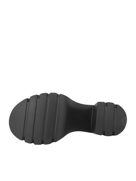 Sadel Leather Sandals Black