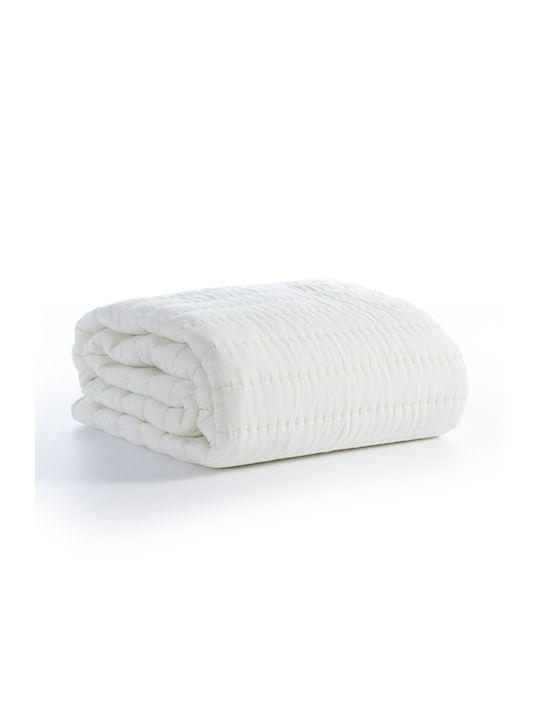 Nef-Nef Homeware Colorfull Κουβερλί Υπέρδιπλο Microfiber Ecru 230x240cm