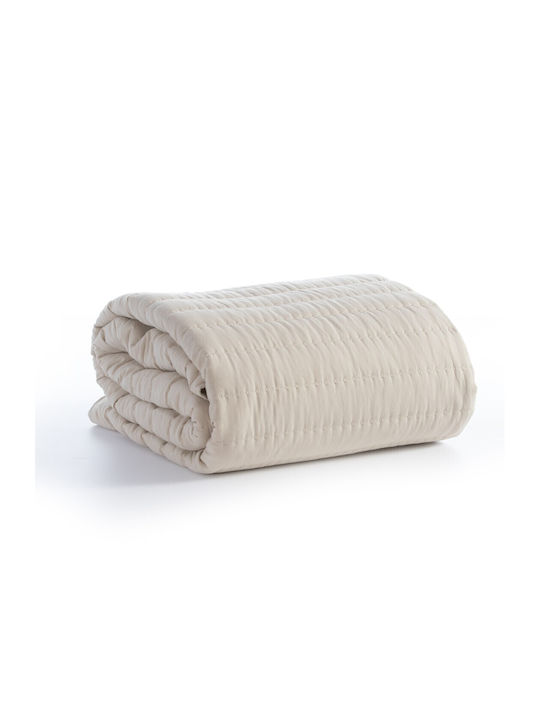 Nef-Nef Homeware Colorfull Κουβερλί Υπέρδιπλο Microfiber Beige 230x240cm