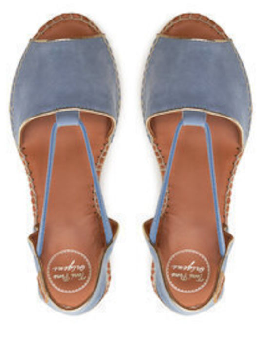 Bilda Damenplattformen im Espadrilles-Stil Blau
