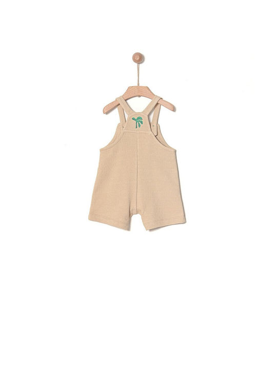 Yell Oh! Kids Fabric Overalls Beige