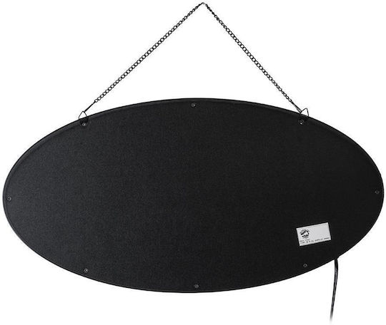 Globostar 75687 Led Sign Oval Signage Coffee Lamp with Oval Marking Ac 230v socket M48 X W1.8 X H24.5cm