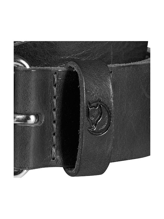 Fjallraven Men's Leather Wide Belt Black