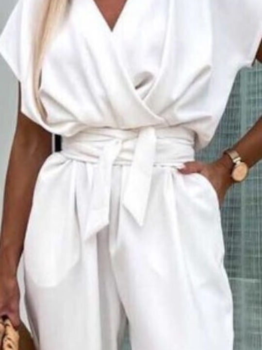 Woman's Fashion Γυναικεία Ολόσωμη Φόρμα Λευκή
