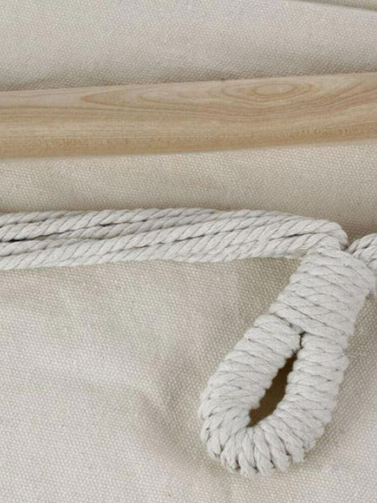 Hängesessel Einzeln Stoff Beige 100x50x110εκ.
