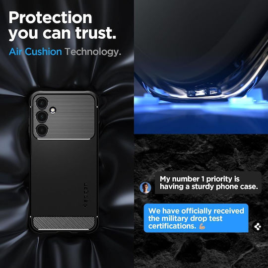 Spigen Rugged Armor Back Cover Silicone 2mm Black (Samsung Galaxy A25 5G)
