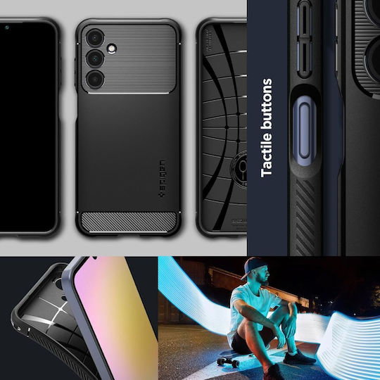 Spigen Rugged Armor Back Cover Silicone 2mm Black (Samsung Galaxy A25 5G)