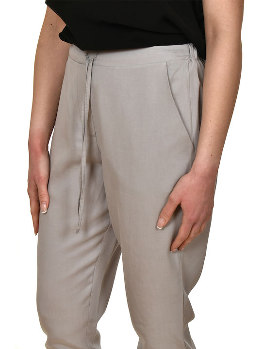 Damen Stoff Hose in Entspannter Passform Gray