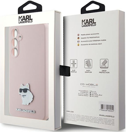 Karl Lagerfeld Choupette Back Cover Σιλικόνης Ροζ (Galaxy S23 FE)