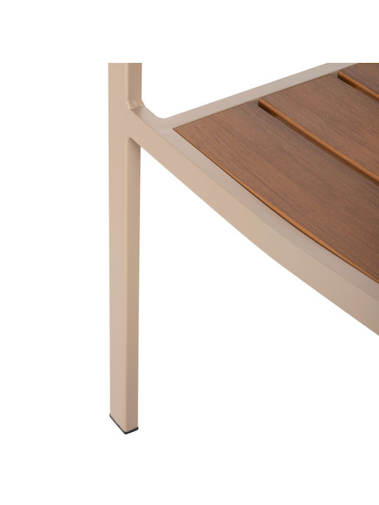 Scaun De Exterior Din Aluminiu Saga Șampanie 55x52x86cm