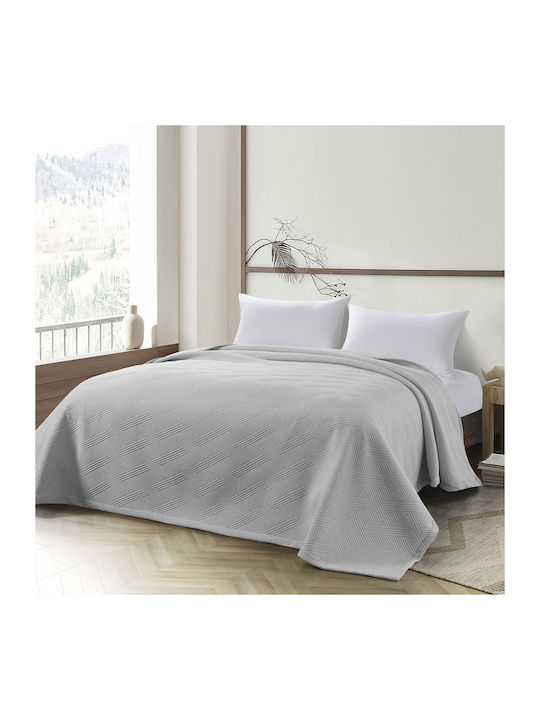Beauty Home Κουβέρτα Πικέ Μονή 170x270εκ. Γκρι