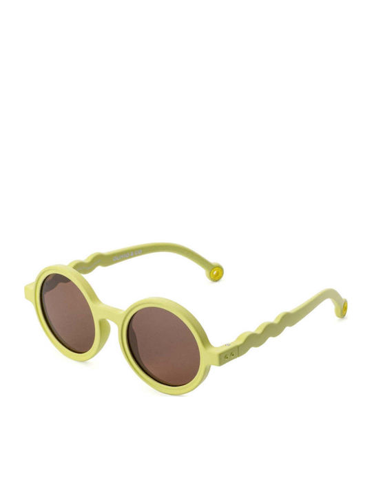 Olivio & Co Στρογγυλά Παιδικά Γυαλιά Ηλίου με Polarized Φακό Κίτρινα