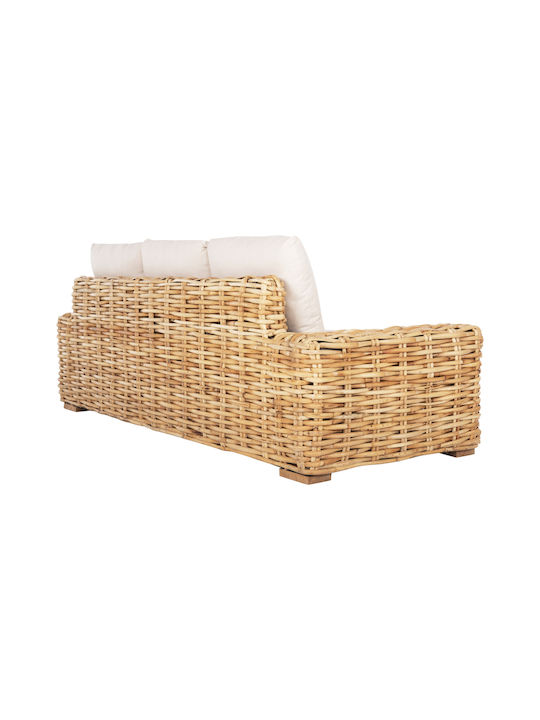 Tropel Baumsessel-Sofa Außenbereich Holz mit Kissen 192x88x70cm