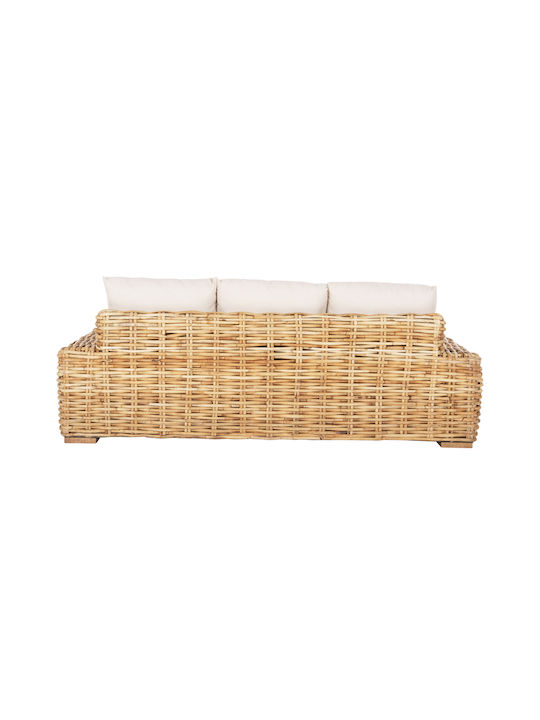 Tropel Baumsessel-Sofa Außenbereich Holz mit Kissen 192x88x70cm
